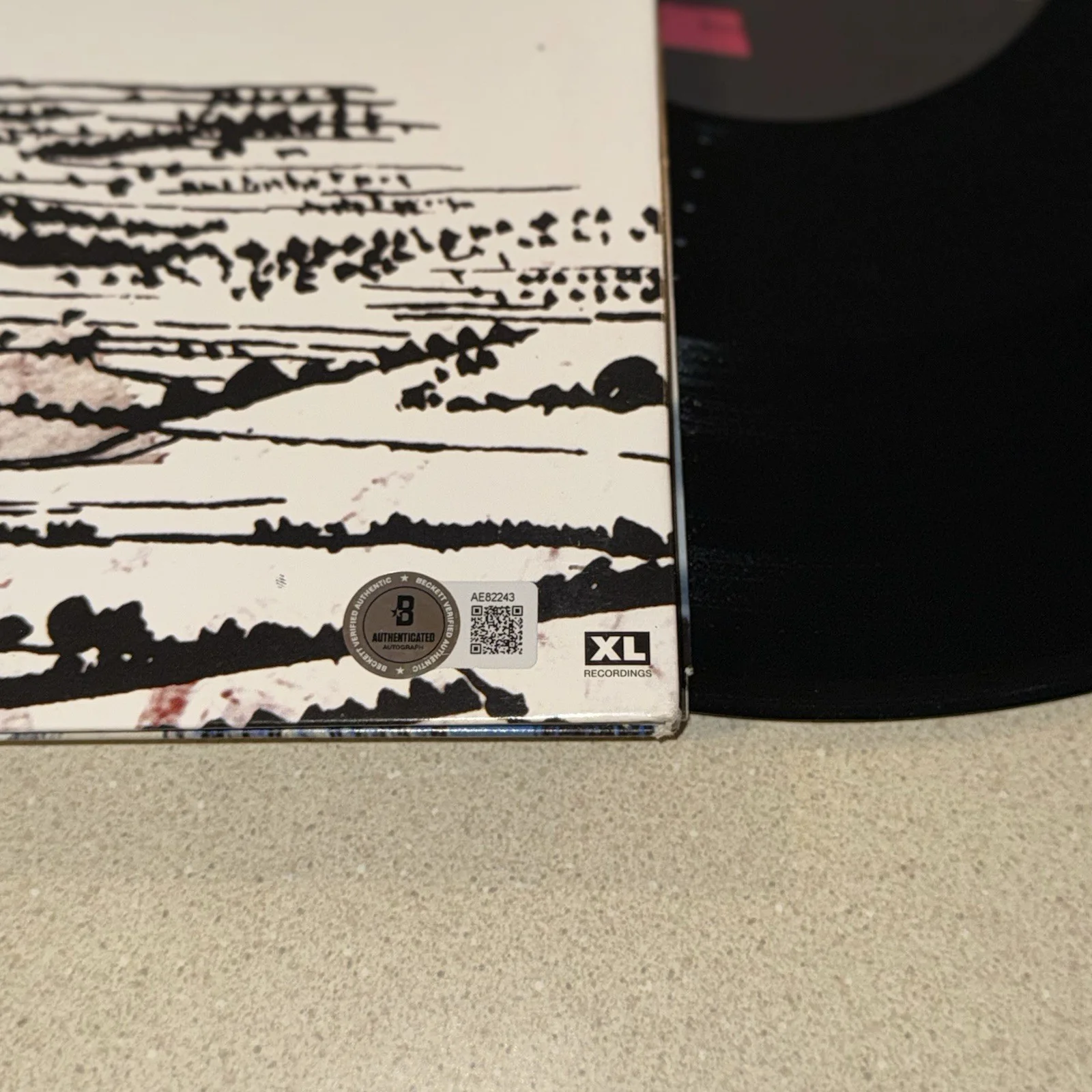 RADIOHEAD BAND GROUP signed autographed KID A THOM YORKE+4 VINYL BECKETT BAS COA, image 5