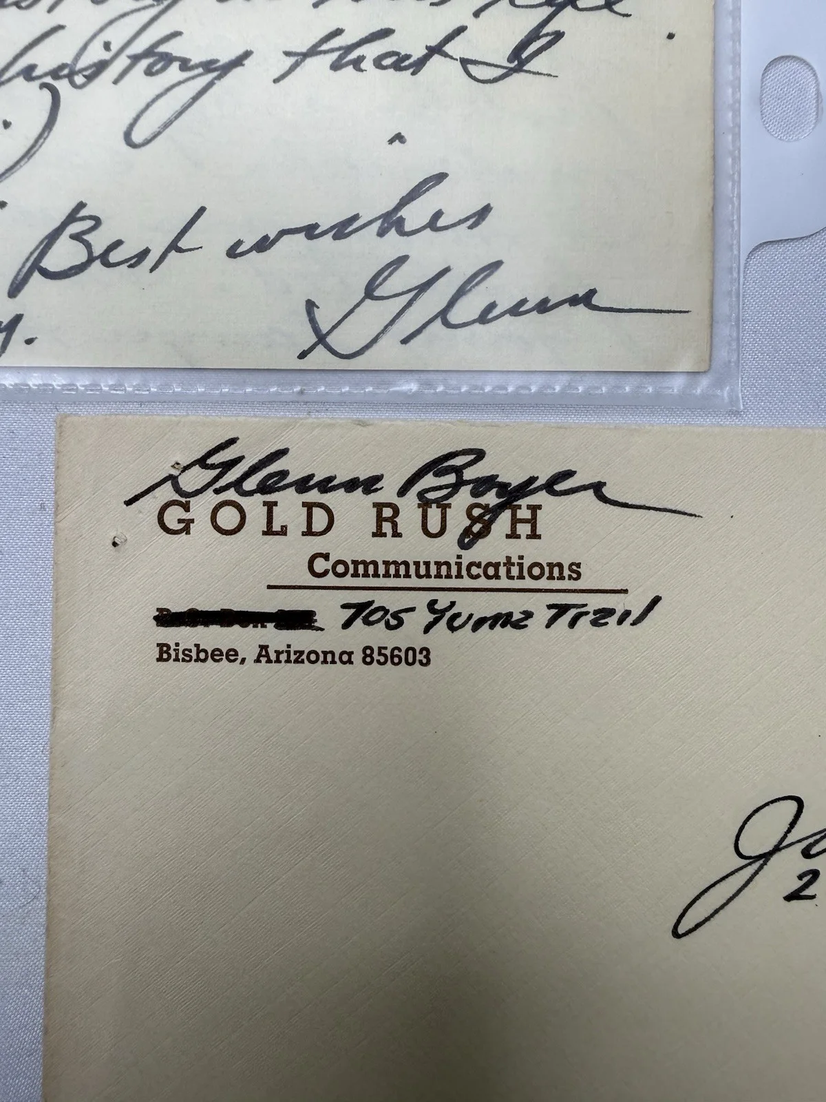VINTAGE GLENN BOYER SIGNED LETTER X3 I MARRIED WYATT EARP WILLIAM S HART 1981, image 3