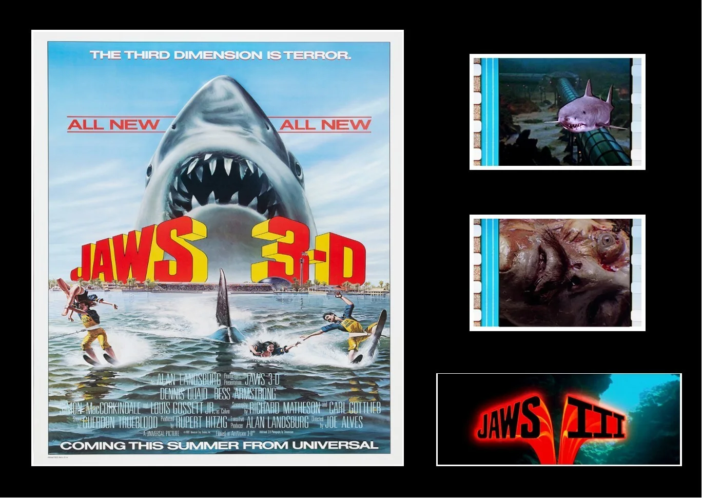 Jaws 3 Film Cell Signed Stunning Display With COA, image 3