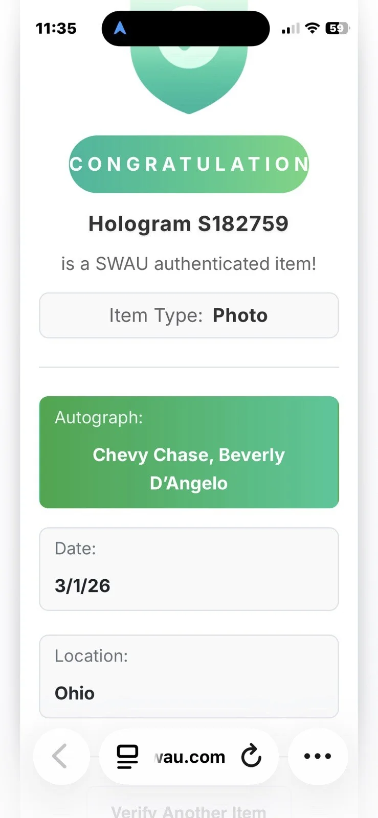 Chevy Chase — Signed 16x20 Photo Chevy Chase Beverly D’Angelo Christmas Vacation Photo SWAUCOA, изображение 3
