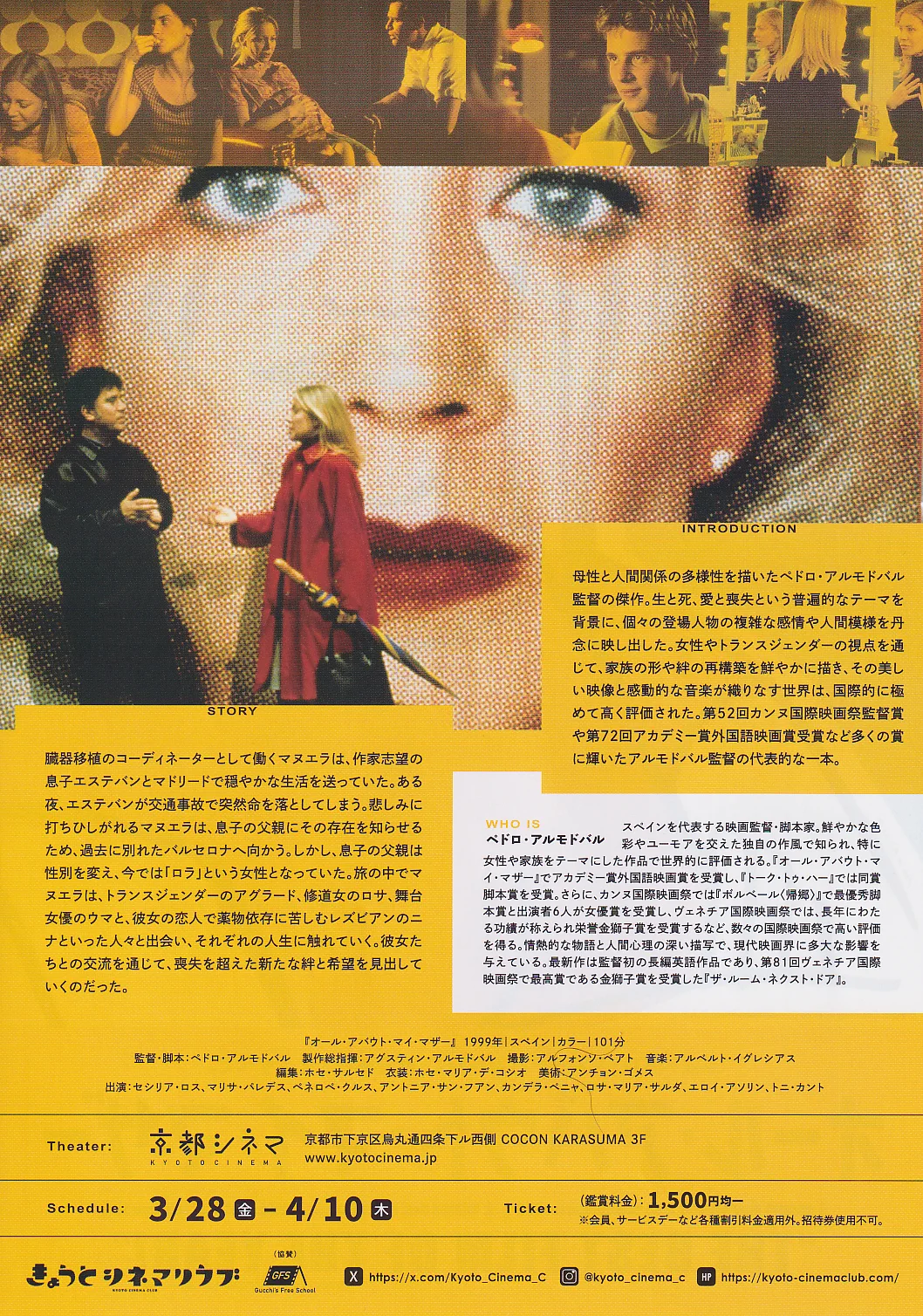 All About My Mother - Almodovar Original Chirashi B5 Mini Poster/Flyer (RR 2025), image 2