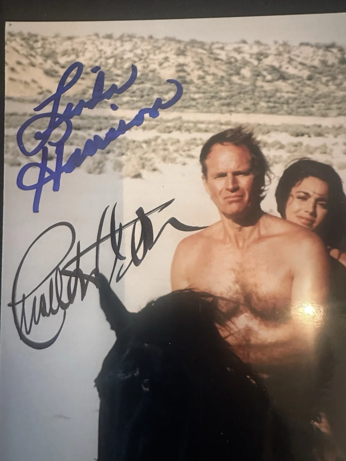 CHARLTON HESTON SIGNED PLANET OF APES, image 2