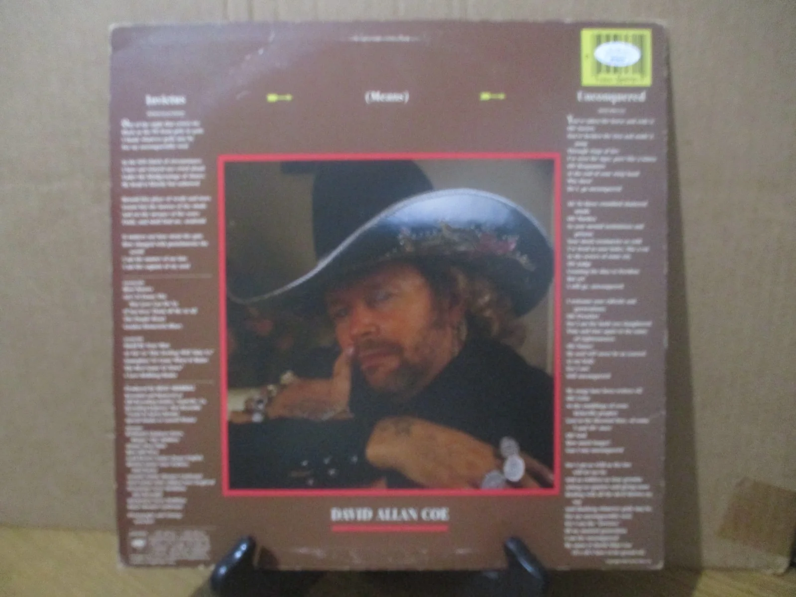 DAVID ALLAN COE (RIP) AUTHENTIC SIGNED/AUTOGRAPHED VINYL ALBUM--JSA CERTIFIED, image 4