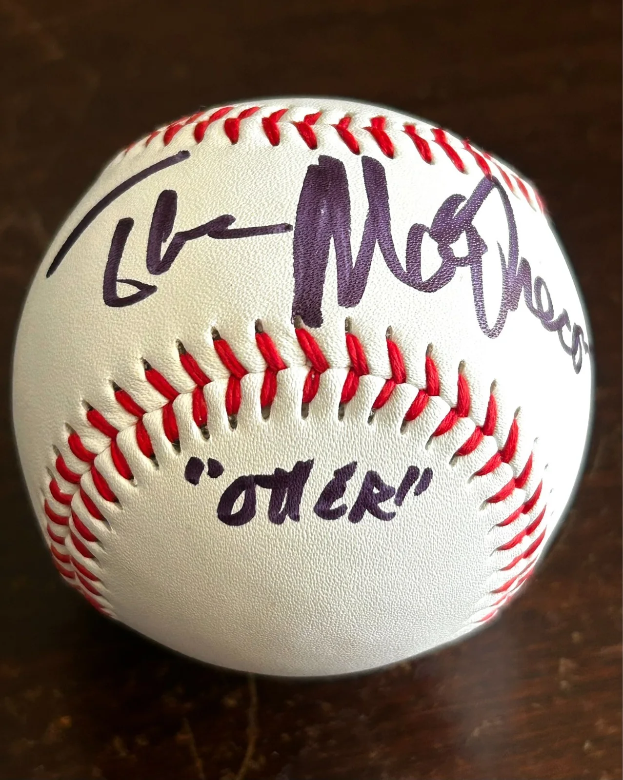 ANIMAL HOUSE STAR TIM MATHESON TOGA OTTER HAND SIGNED BASEBALL W/PHOTO PROOF, изображение 4