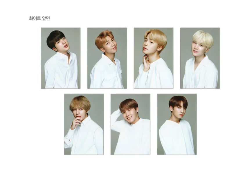 BTS Official Photo Card 7pcs Full Set Signed Black & White Version K-POP, image 3