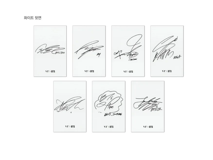 BTS Official Photo Card 7pcs Full Set Signed Black & White Version K-POP, image 4