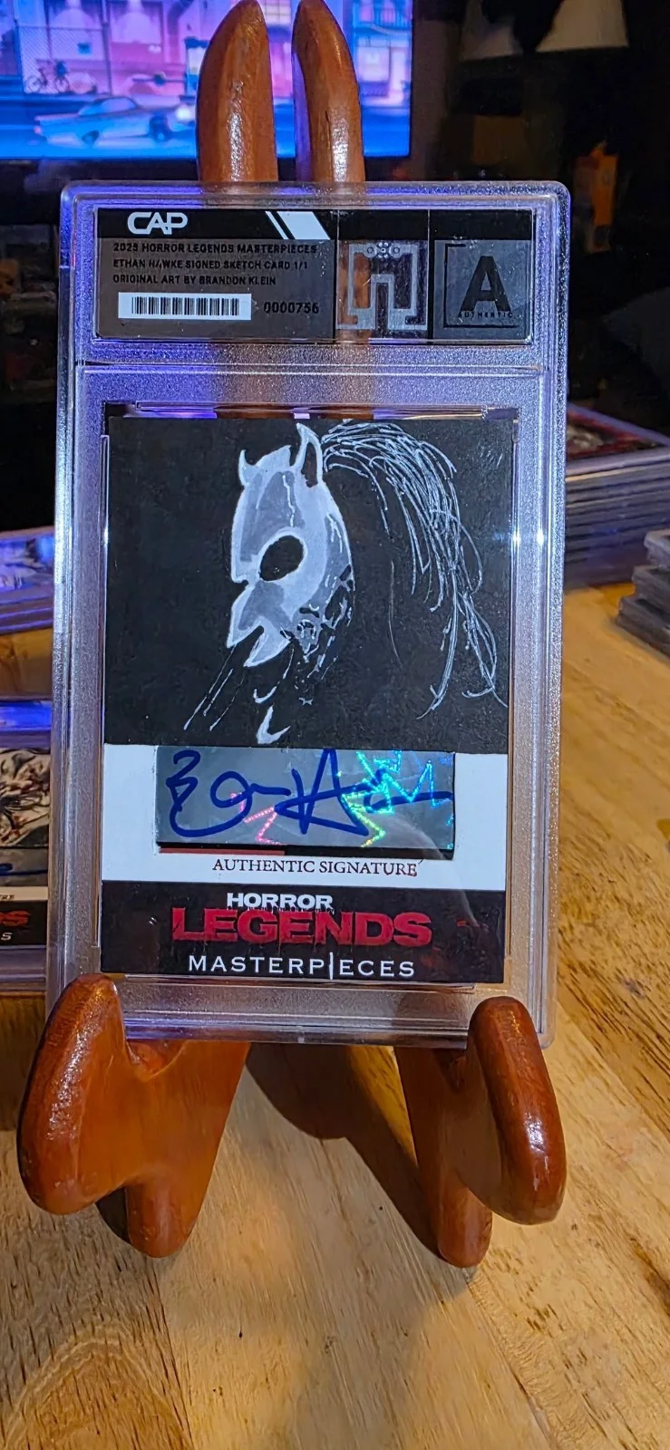 Ethan Hawke — HTC Sketch Card 2025 Horror Legends Grabber Ethan Hawke