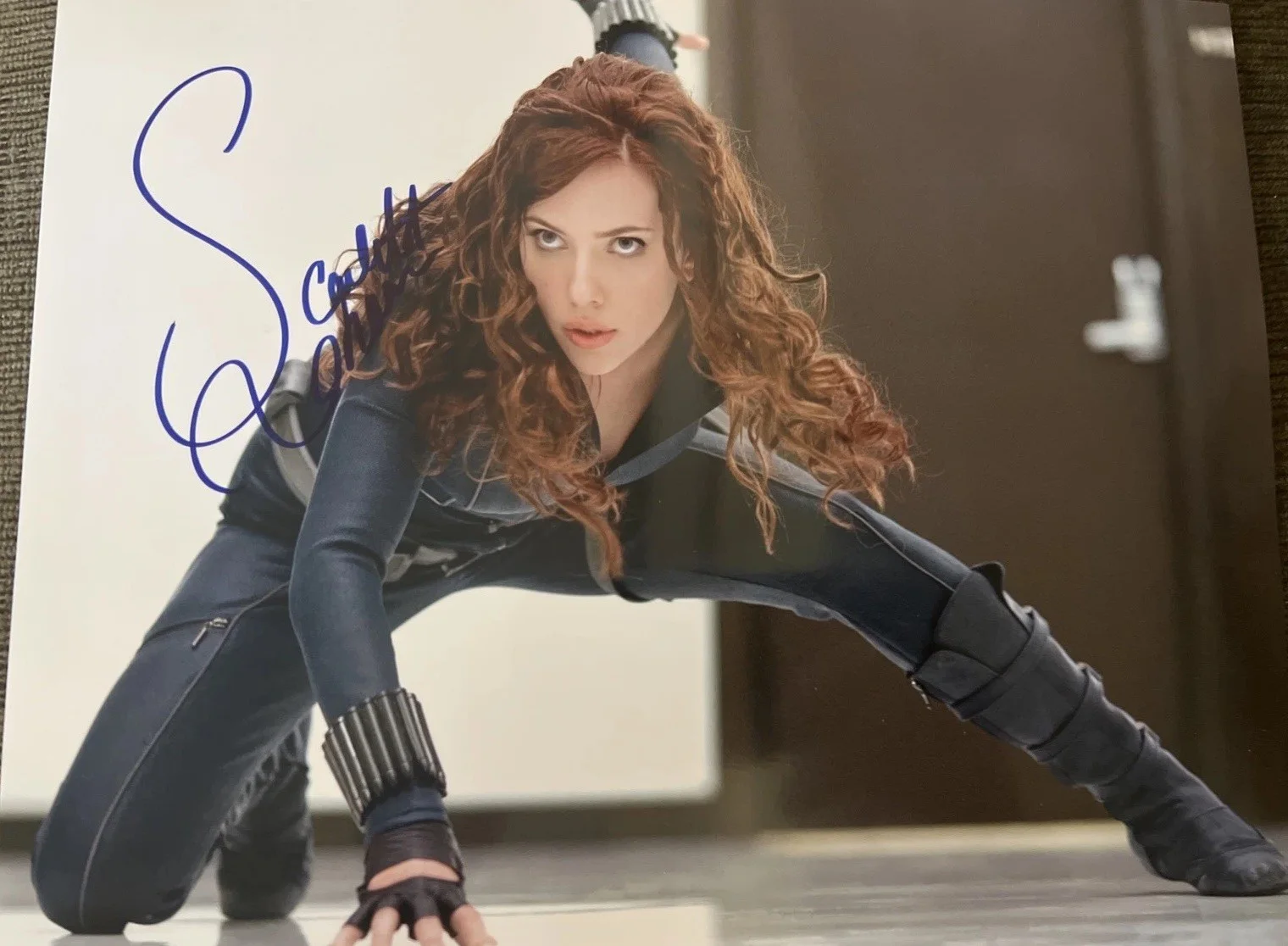 Scarlett Johansson — Scarlett Johansson Signed Autographed 8X10 Black Widow Photo
