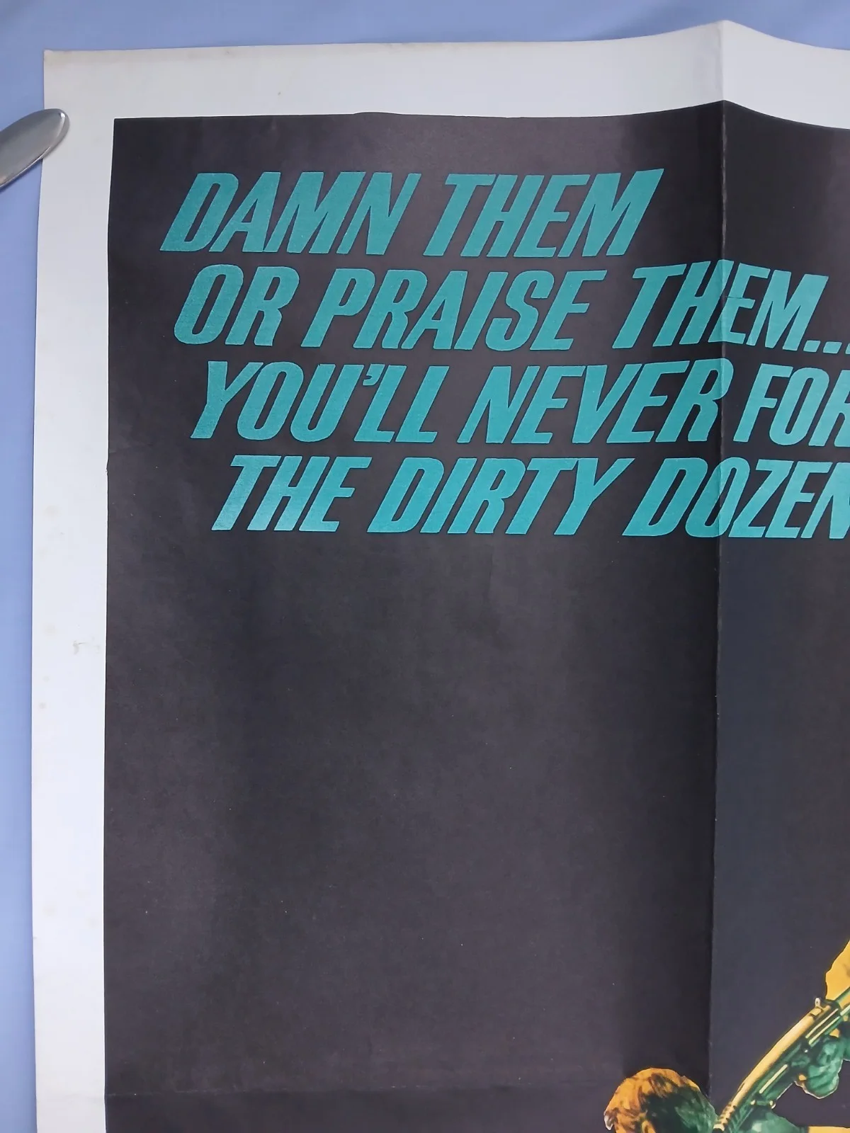 THE DIRTY DOZEN (1967) original 1st release UK quad poster - Frank McCarthy art, image 2