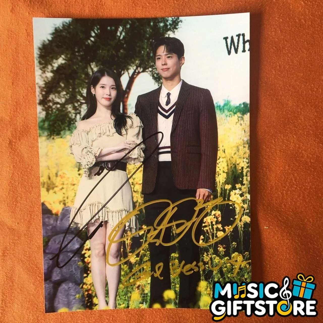 When Life Gives You Tangerines IU Park Bo Gum Autographed Photo K-Drama K-POP C, изображение 2