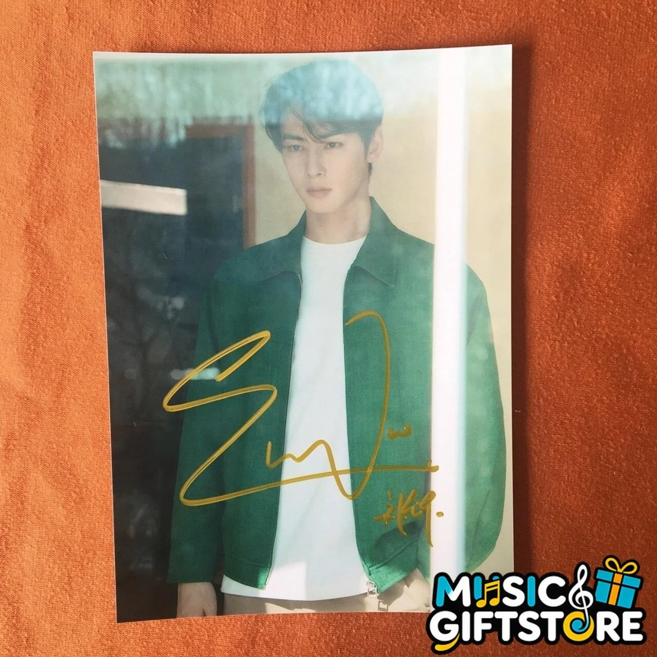 ASTRO Cha EunWoo Autographed Photo 4*6 Autographs Signed K-POP 2025 #MUGS, изображение 3