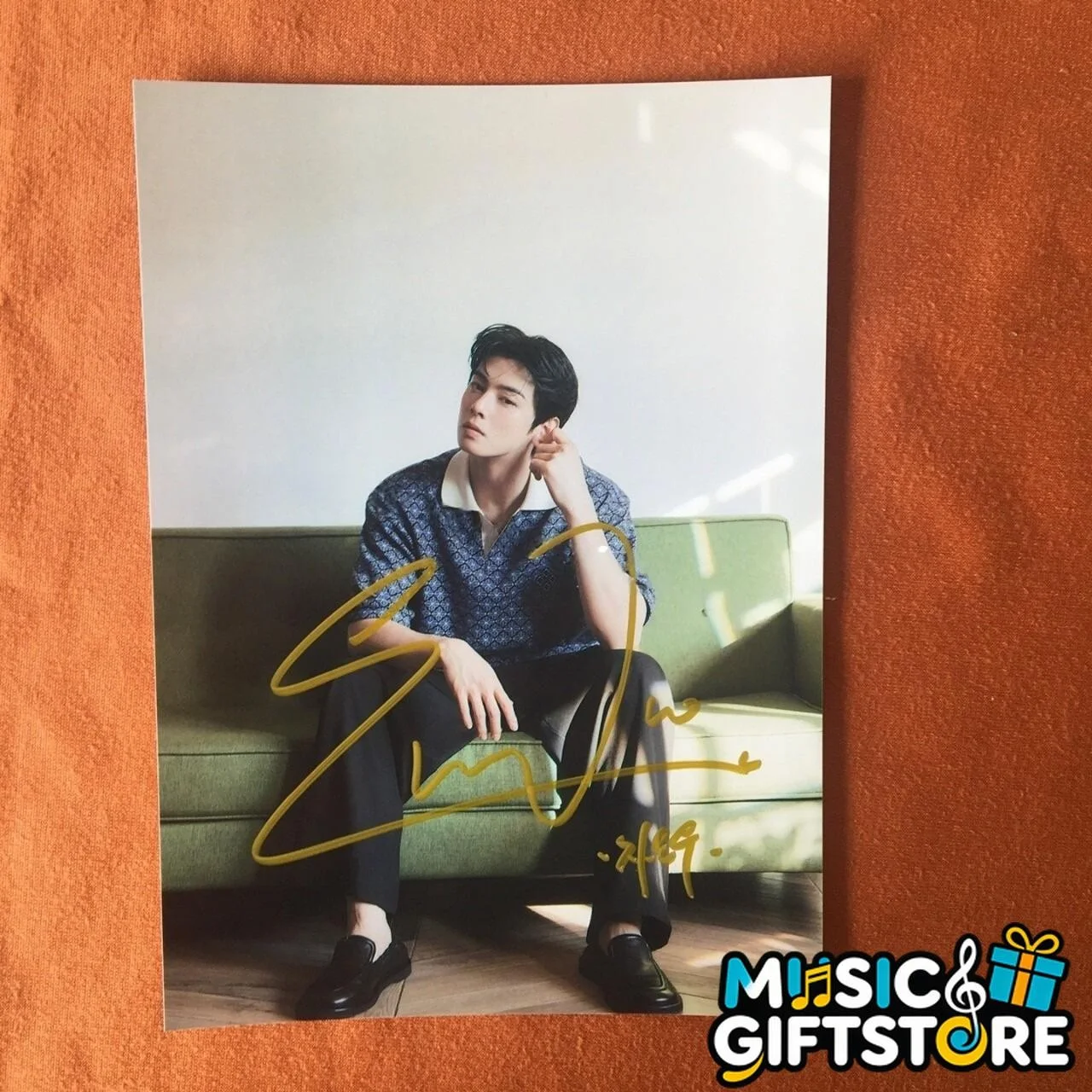 ASTRO Cha EunWoo Autographed Photo 4*6 Autographs Signed K-POP 2025 #MUGS, изображение 4