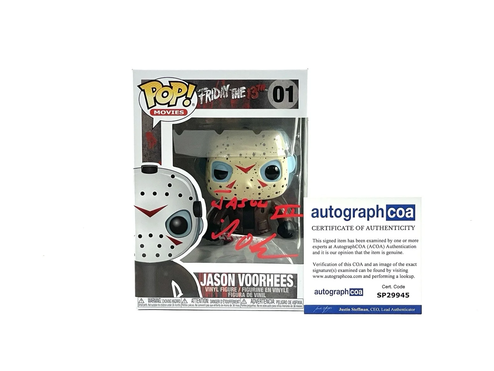 Mike DeLuna — Friday The 13th Mike DeLuna Signed Jason Voorhees Funko Pop ACOA