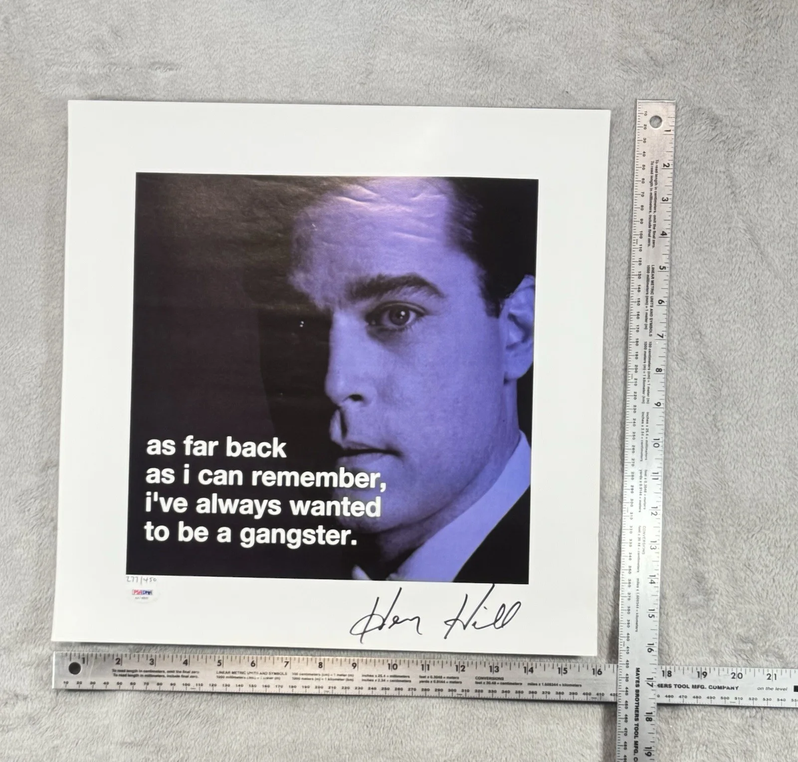 Henry Hill — Henry Hill Goodfellas Autograph PSA DNA Always Wanted To Be A Gangster Quote 277, изображение 4