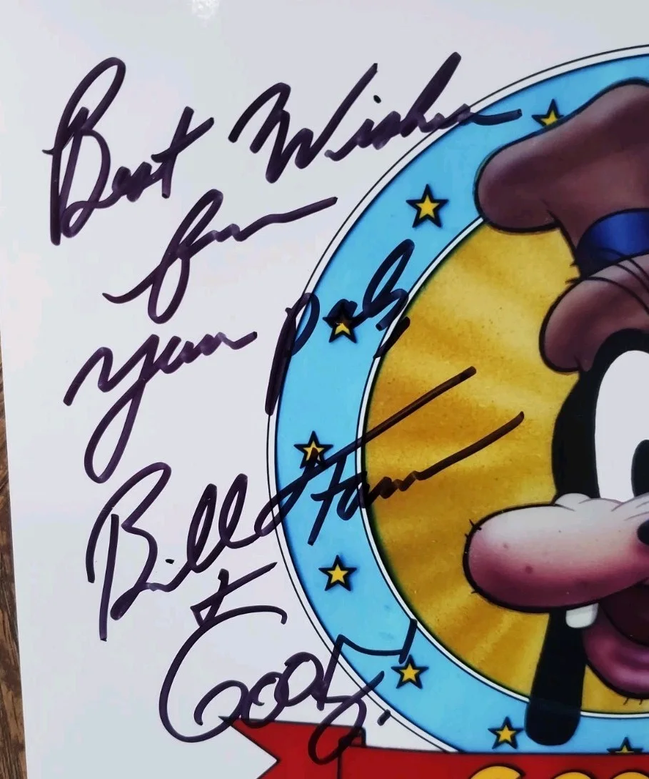 Bill Farmer — NICE Autographed Bill Farmer "Goofy" Cartoon 8x10 Photo JSA COA, изображение 2
