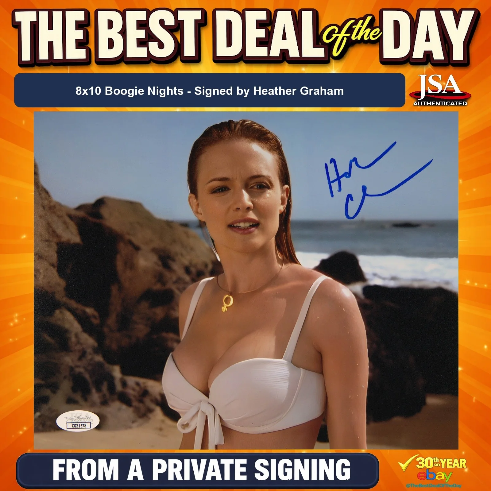 Heather Graham — Heather Graham Signed 8x10 Photo Boogie Nights JSA COA from Private Signing