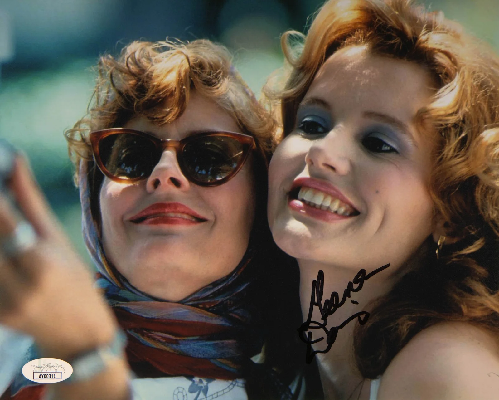 Geena Davis — Geena Davis Signed 8x10 Photo Thelma & Louise JSA COA Private Signing, изображение 2