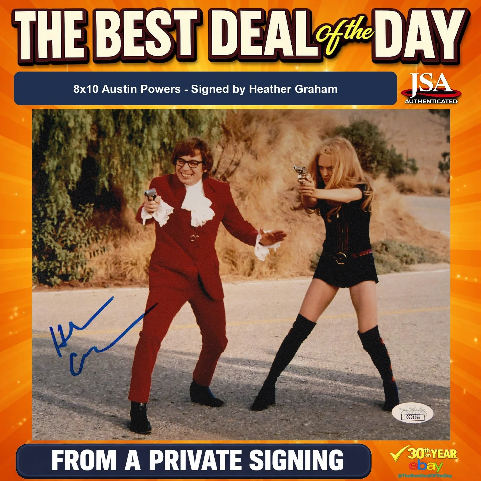 Heather Graham — Heather Graham Signed 8x10 Photo Austin Powers JSA COA from Private Signing