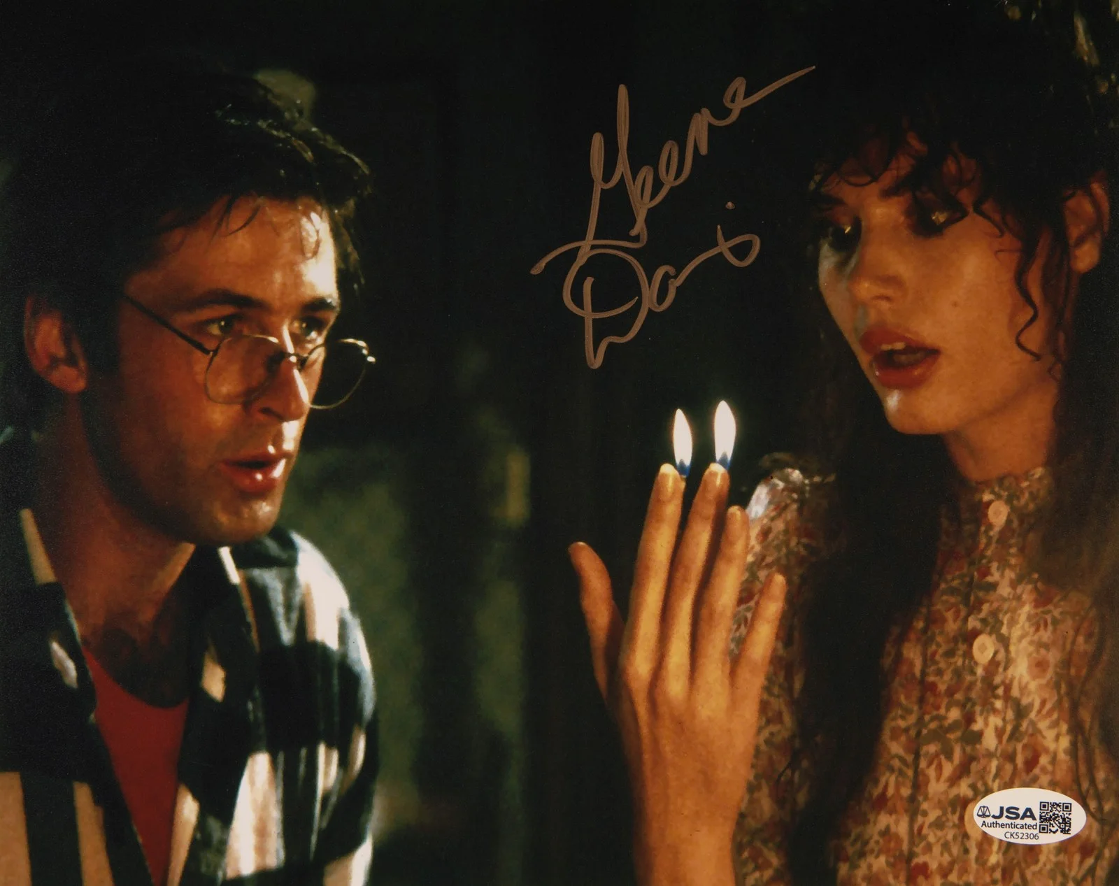 Geena Davis — Geena Davis Signed 8x10 Photo Lydia Deetz Beetlejuice JSA COA Private Signing, изображение 2