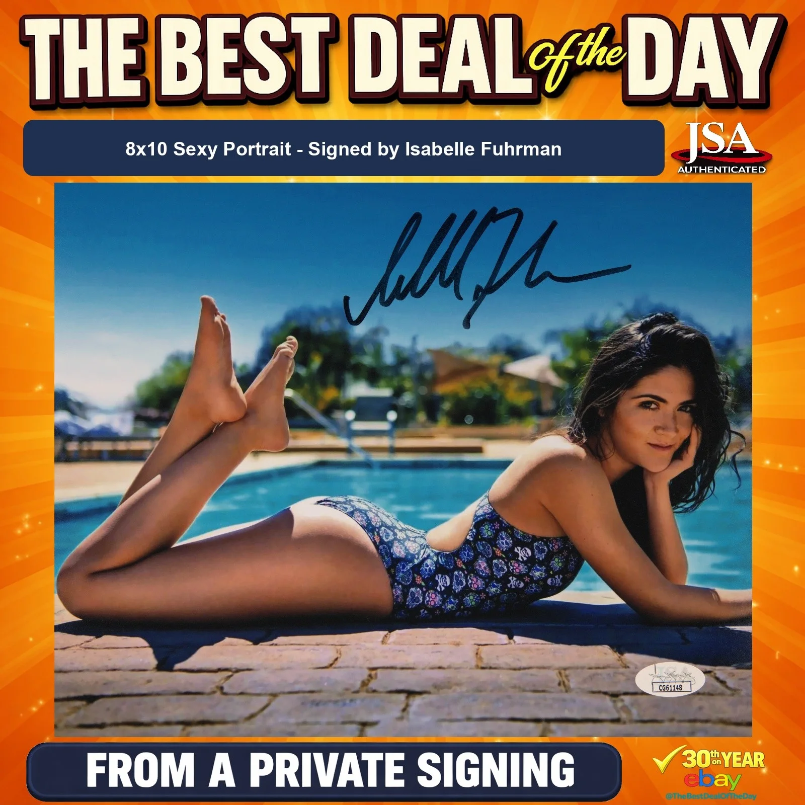 Isabelle Fuhrman — Isabelle Fuhrman Signed 8x10 Photo Sexy Portrait JSA COA from Private Signing