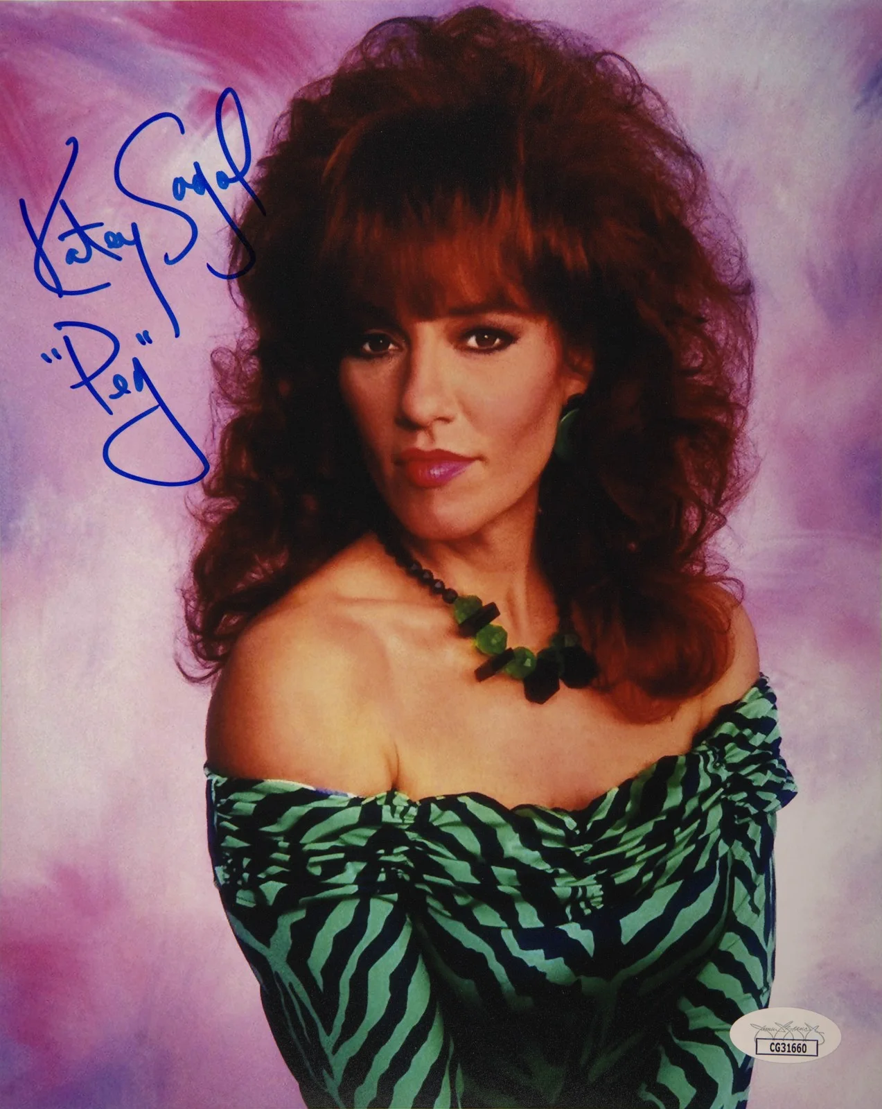 Katey Sagal — Katey Sagal Signed 8x10 Photo Peg Bundy Married With Children JSA Signing, image 2