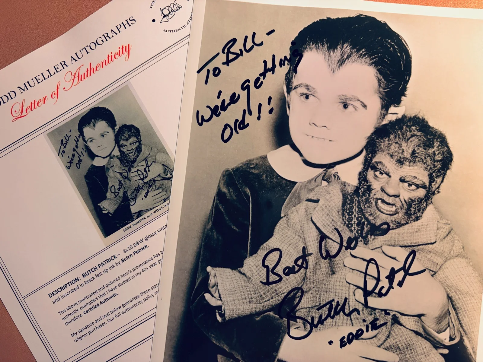 Butch Patrick — Butch Patrick Signed 8x10 Eddie Munster Autographed Photo The Munsters