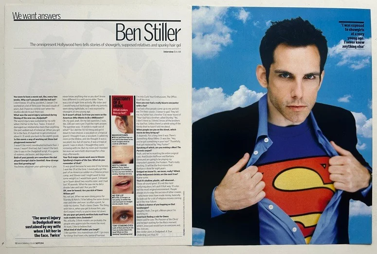 BEN STILLER - 2004 Full page UK magazine poster, image 2