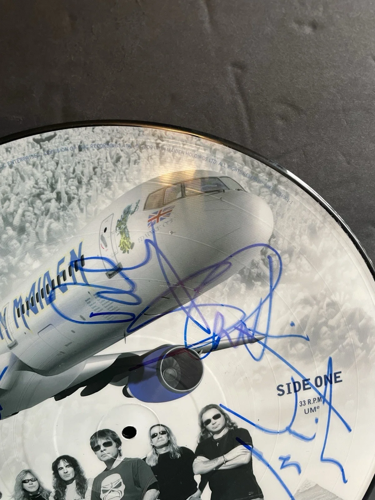 Iron Maiden Signed Flight 666 Picture Disc Vinyl Bruce Dave Nicko Steve Janick, image 5