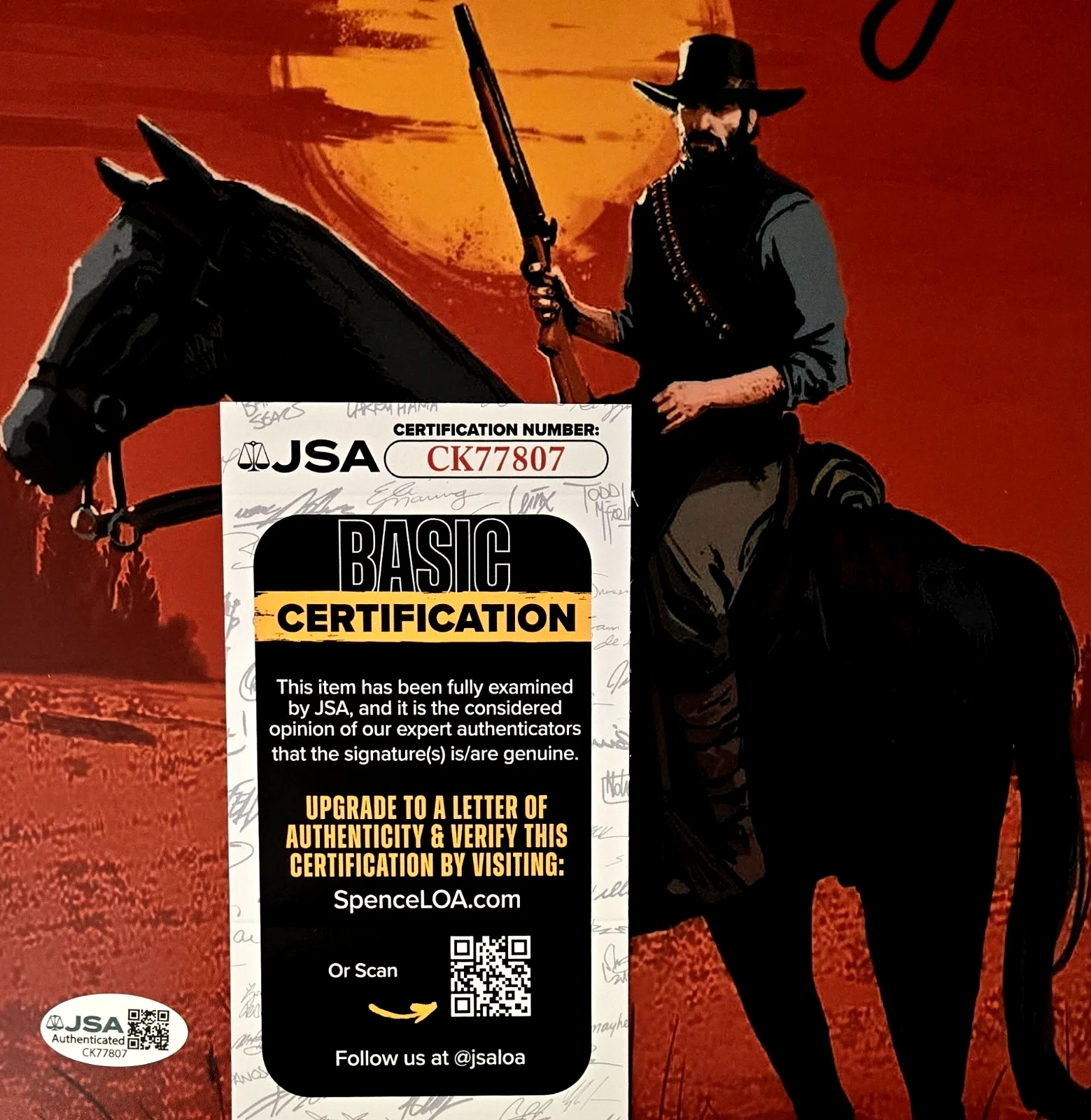 Roger Clark — Roger Clark Signed Photo Red Dead Redemption Arthur Morgan Autograph RDR JSA 07, изображение 2