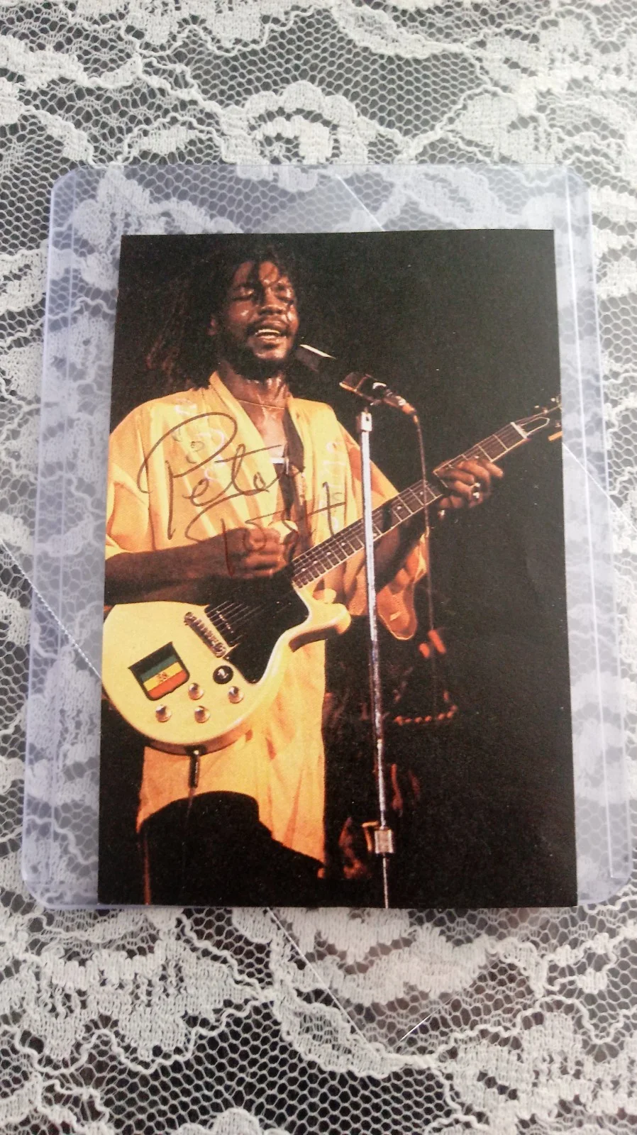 HAND SIGNED PETER TOSH AUTOGRAPHED RARE PHOTO PIC JAMAICAN REGGAE MUSICIAN HTF, изображение 3