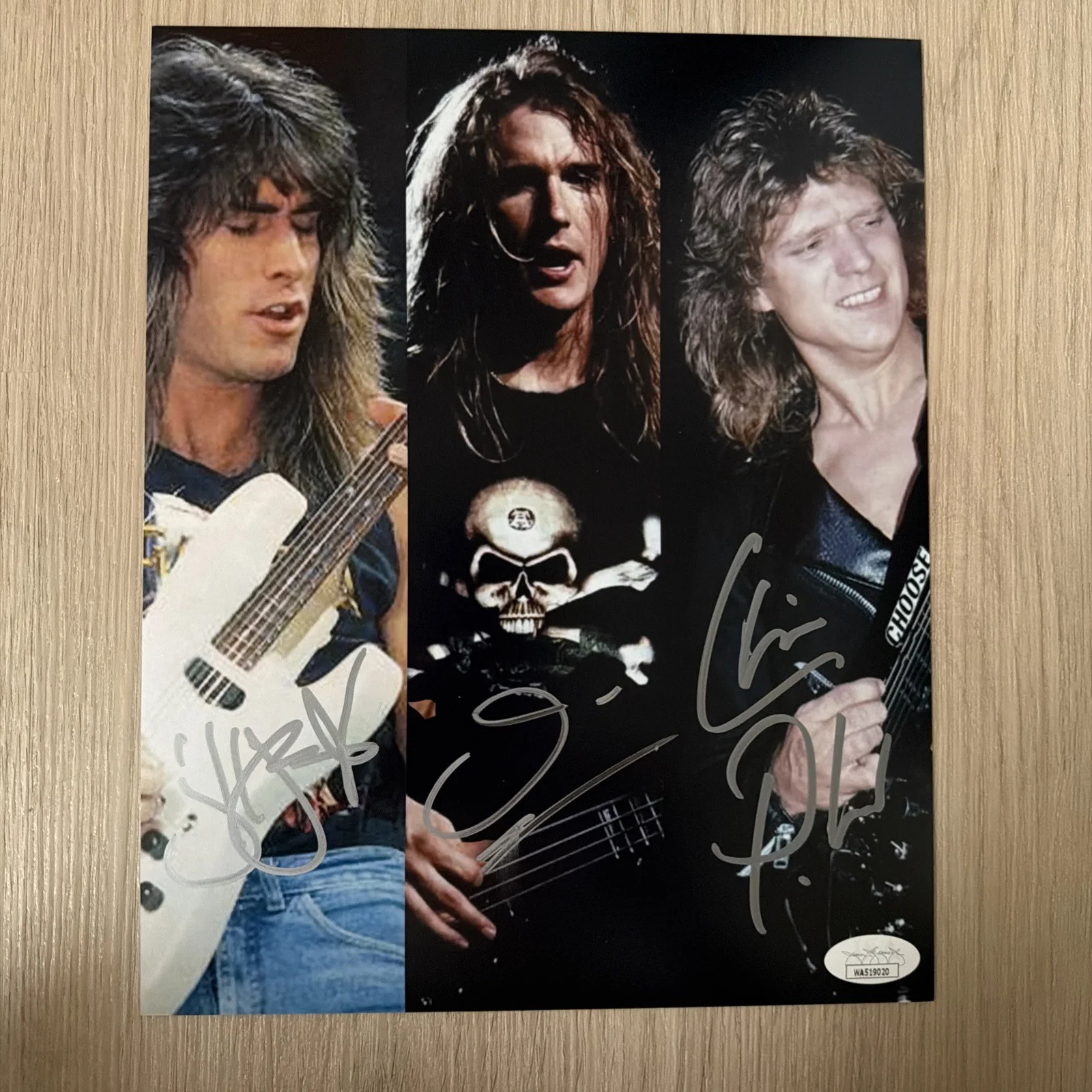 Megadeth David Ellefson Chris Poland Jeff Young Signed 8x10 JSA Authenticated, image 2
