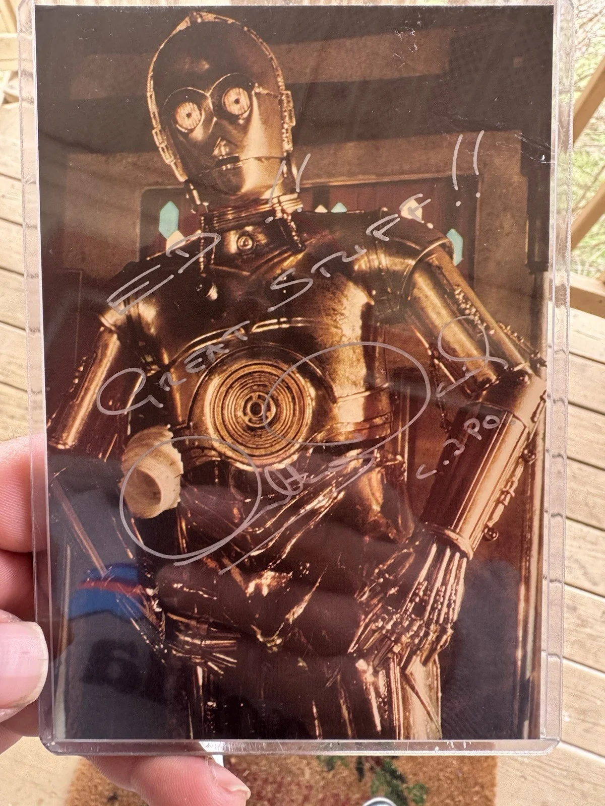 anthony daniels — Anthony Daniels C3PO Star Wars Officialpix Autographed Signed 4x6Photo, изображение 2