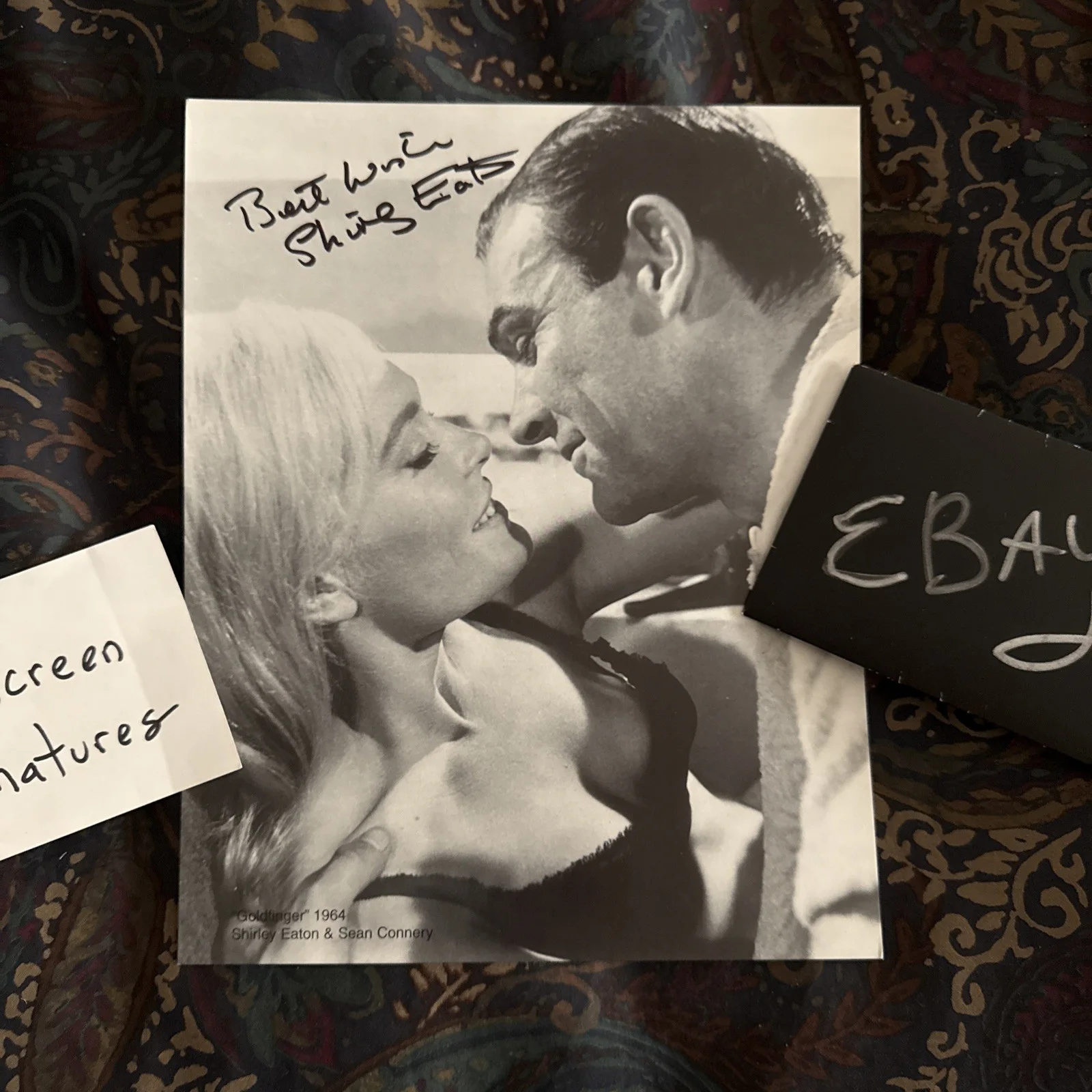 Shirley Eaton Goldfinger 8x10 Hand Signed Photo Autograph JSA COA James Bond, изображение 2
