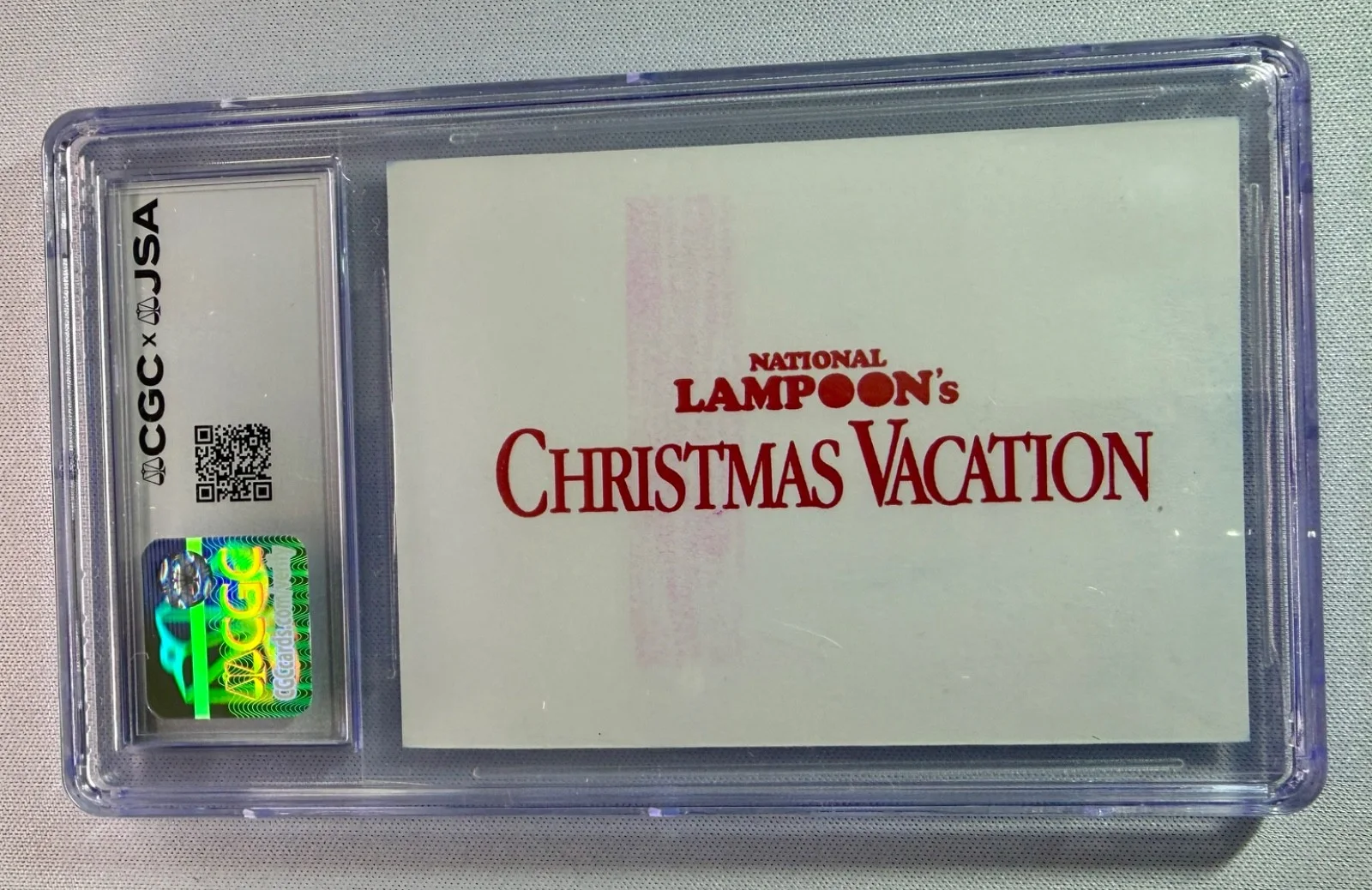 Chevy Chase — Chevy Chase Christmas Vacation Clark Griswold Signed Auto Custom Card JSA CGC, изображение 2
