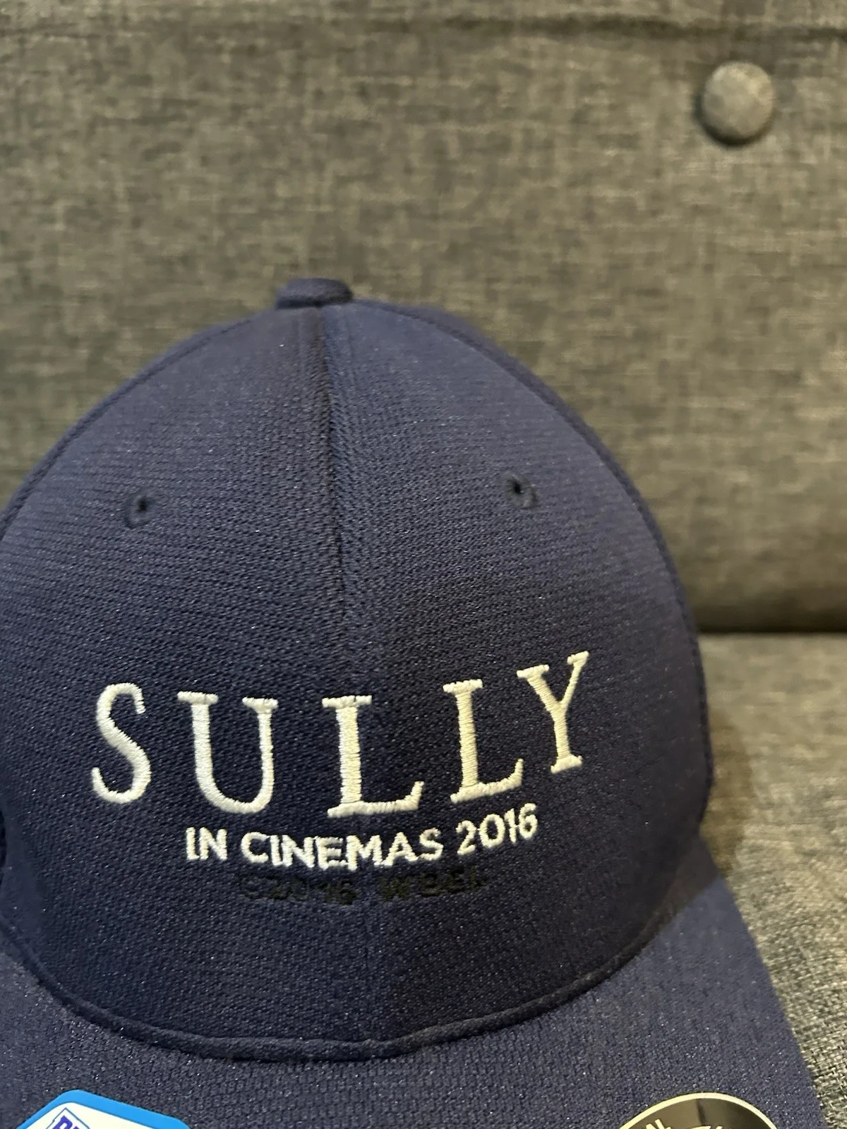 Flexfit Sport-Tek Movie Promo Cap - Sully 2016 Tom Hanks. Navy Moisture Wicking, image 2