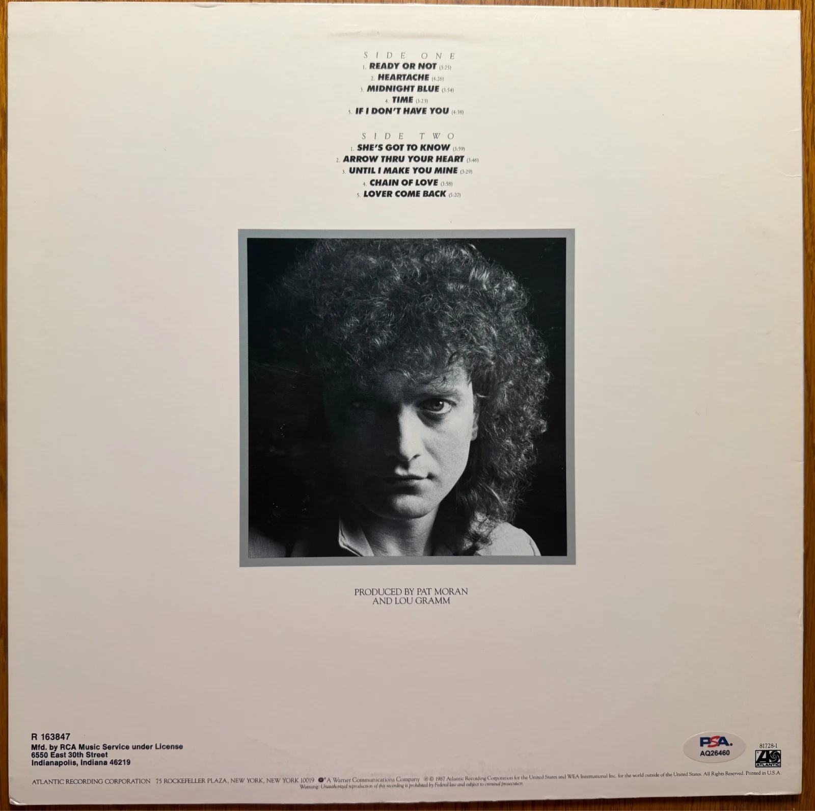 LOU GRAMM SIGNED READY OR NOT VINYL LP PSA DNA CERTIFICATION FOREIGNER, изображение 2