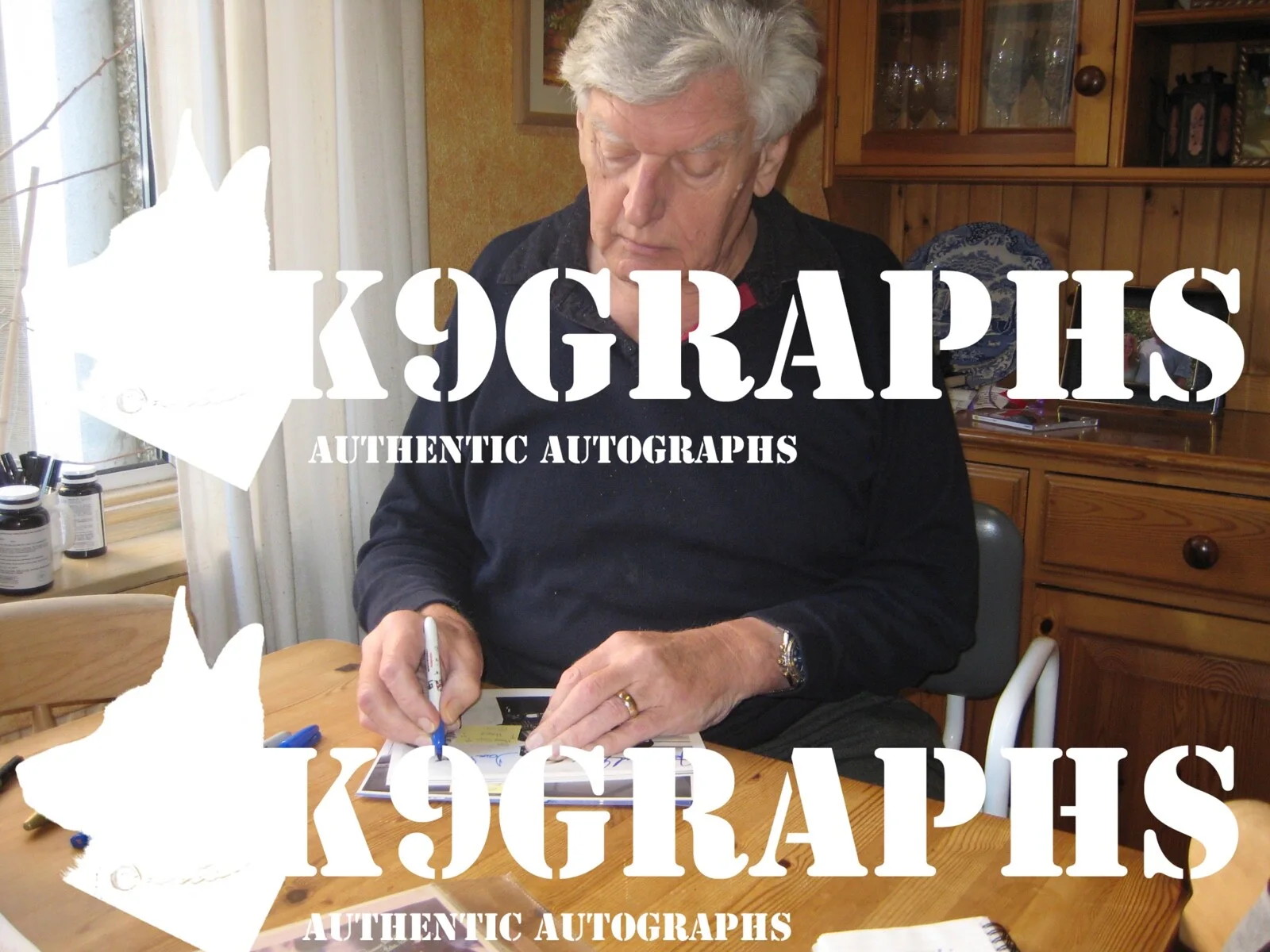 Dave Prowse — Dave Prowse & Al Lampert Signed Autographed Star Wars A New Hope 8x10 Vader K9, изображение 2