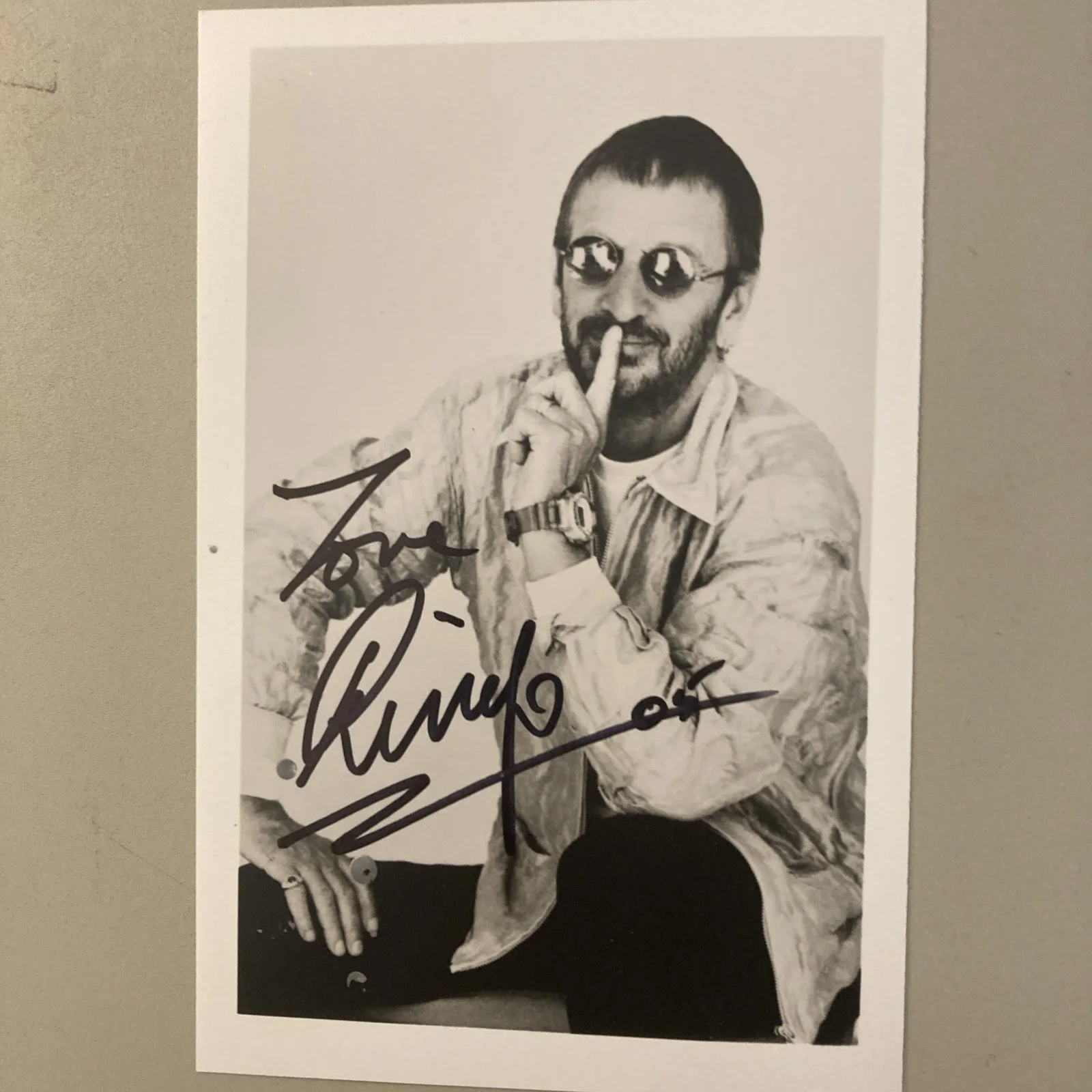Ringo Starr The Beatles Drummer signed 4X6 Glossy signed in 2005 -g-investment, image 2
