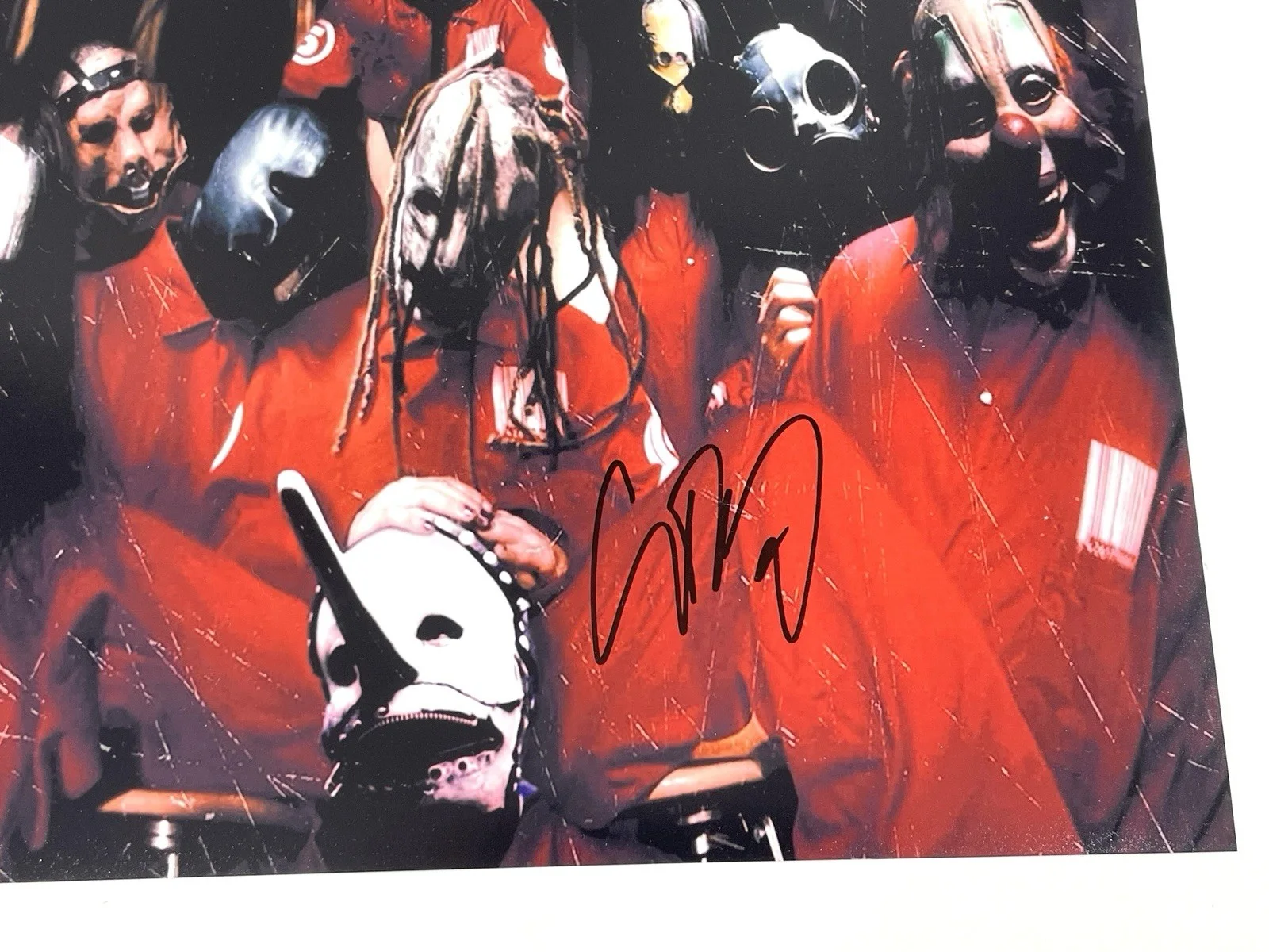 Slipknot Signed Selftitled Debut Album Poster Corey Taylor Beckett Witnessed BAS, изображение 2