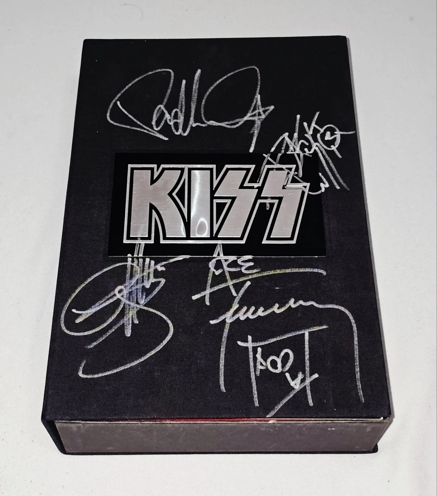 Kiss Box set Signed by 4 Ace Frehley Gene Simmons Paul Stanley Peter Criss 5-cds, image 4