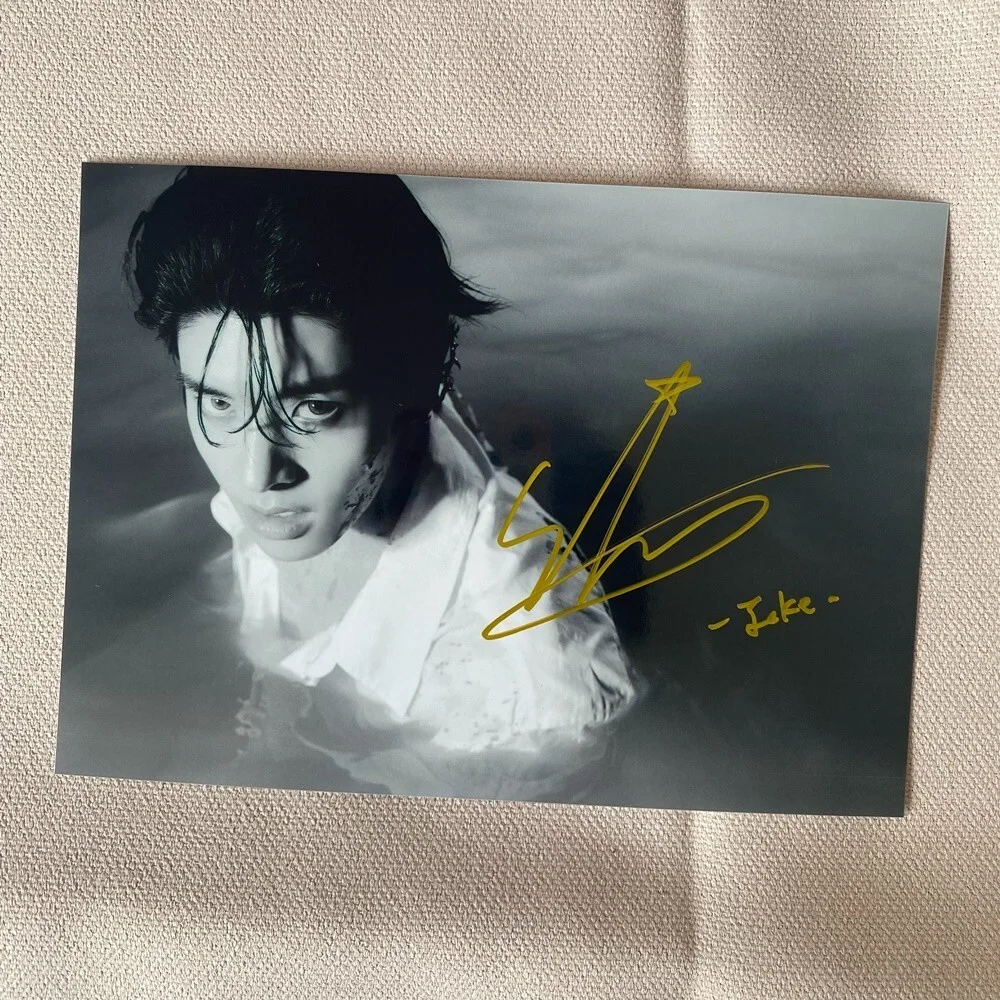 ENHYPEN JAKE Autographed Signed Photo K-POP Collection 4*6 2025, изображение 3