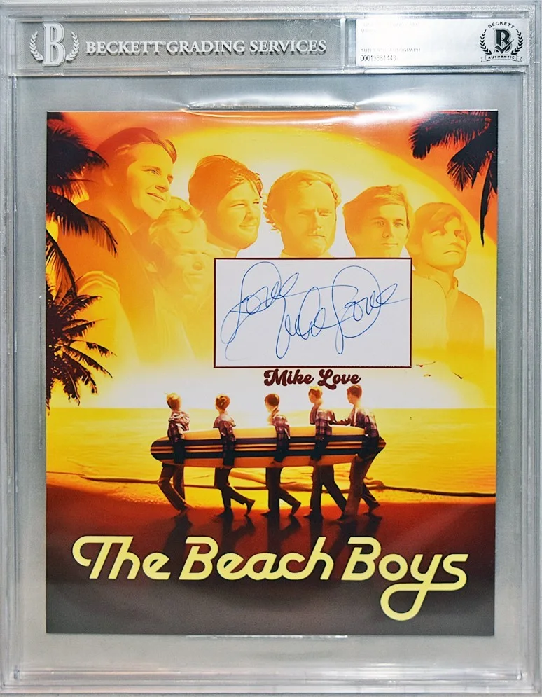 Mike Love — -THE BEACH BOYS- MIKE LOVE BECKETT Signed/Autograph/Auto 8x10 Jumbo Music Card