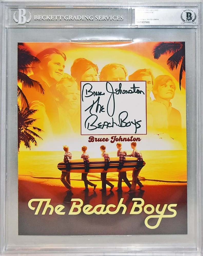 Bruce Johnston — -THE BEACH BOYS- BRUCE JOHNSTON BECKETT Signed/Autograph/Auto 8x10 Jumbo Card