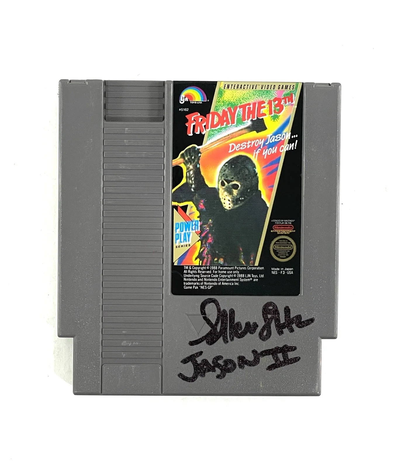 Ellen Lutter — Friday the 13th NES Nintendo Game Cartridge Signed Ellen Lutter Jason Voorhees, изображение 2