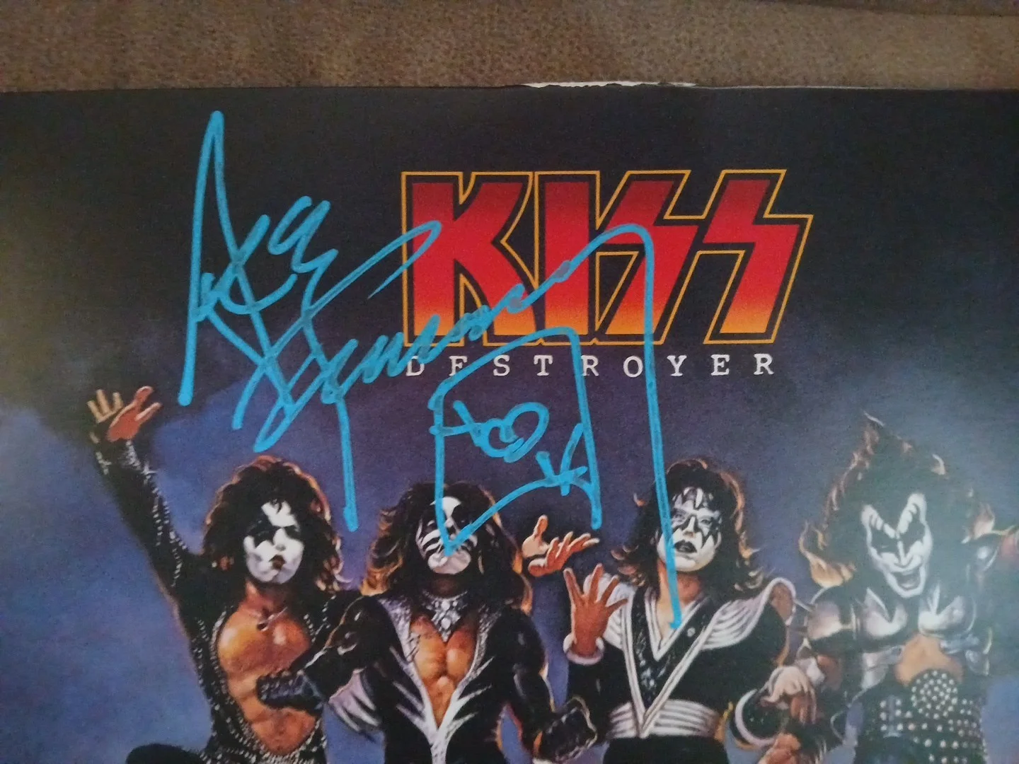 KISS DESTROYER Ace Frehley Signed Autographed Album Vinyl LP Beckett COA, изображение 2