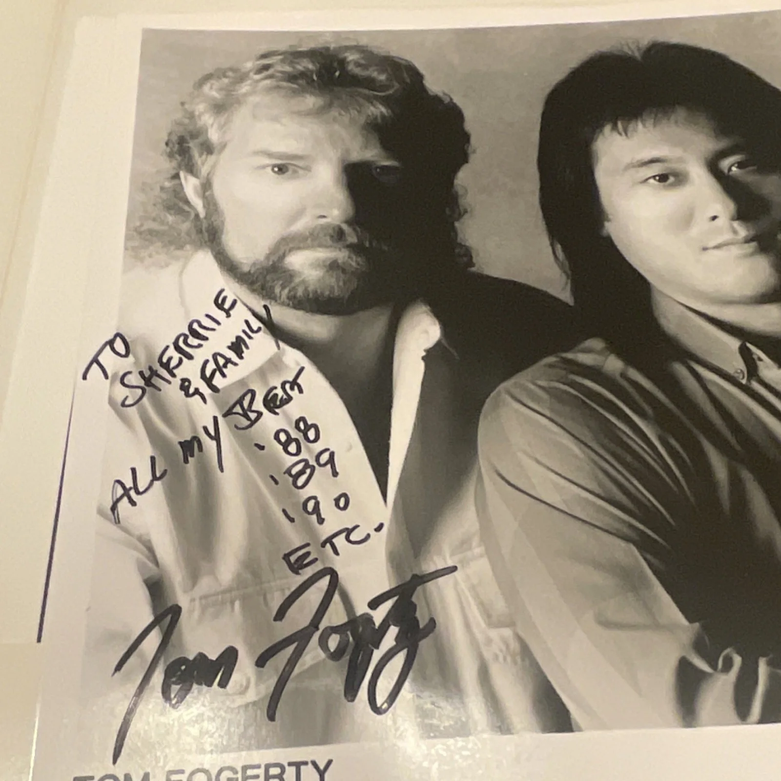 Tom Fogerty & Randy Oda Signed Original Photos,Creedence Clearwater Revival TFRO, изображение 4