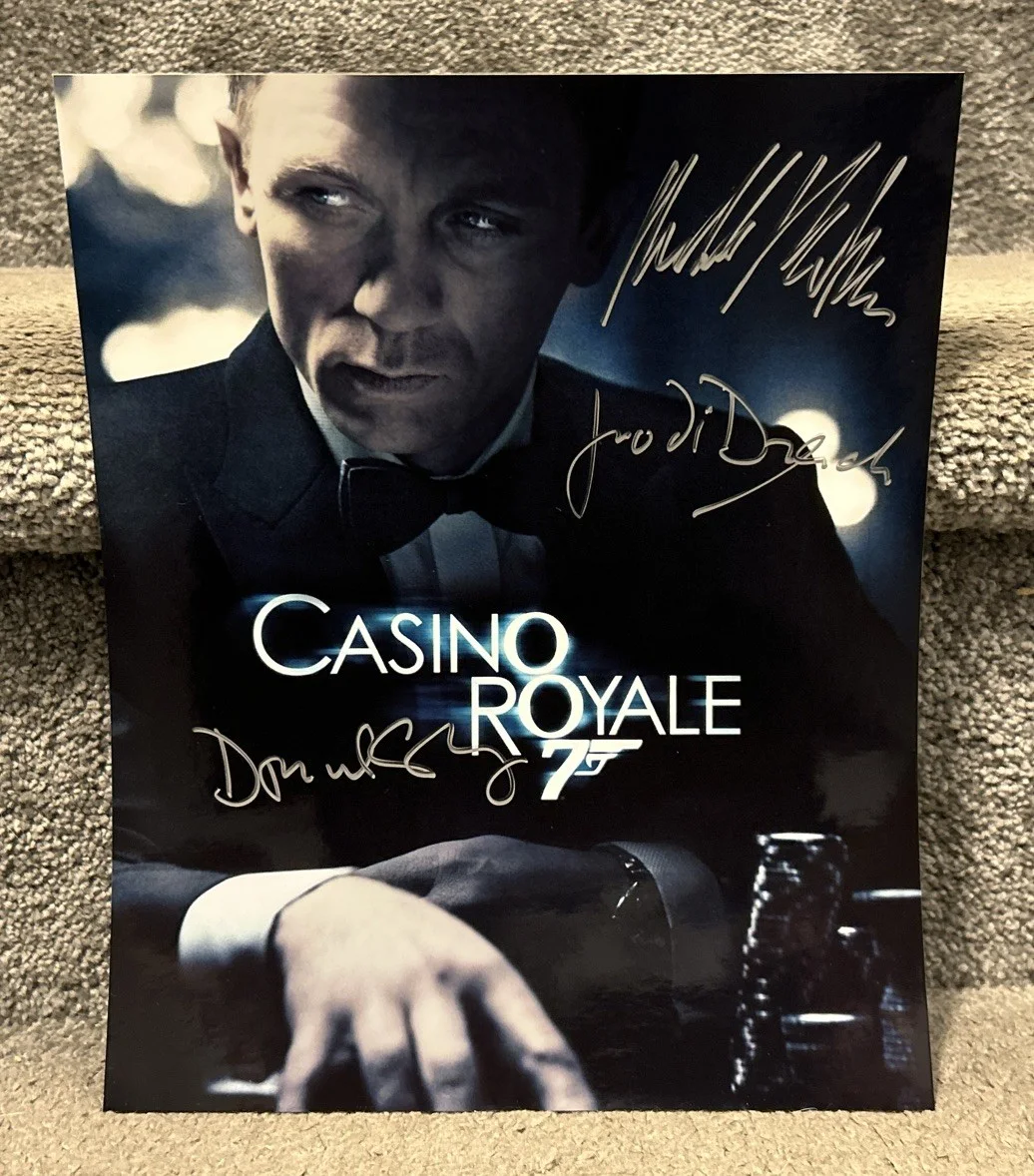 Daniel Craig, Judi Dench, Mads Mikkelsen — CASINO ROYALE Daniel Craig Judi Dench Made Mikkelsen Signed 8 X 10 Photo W/COA