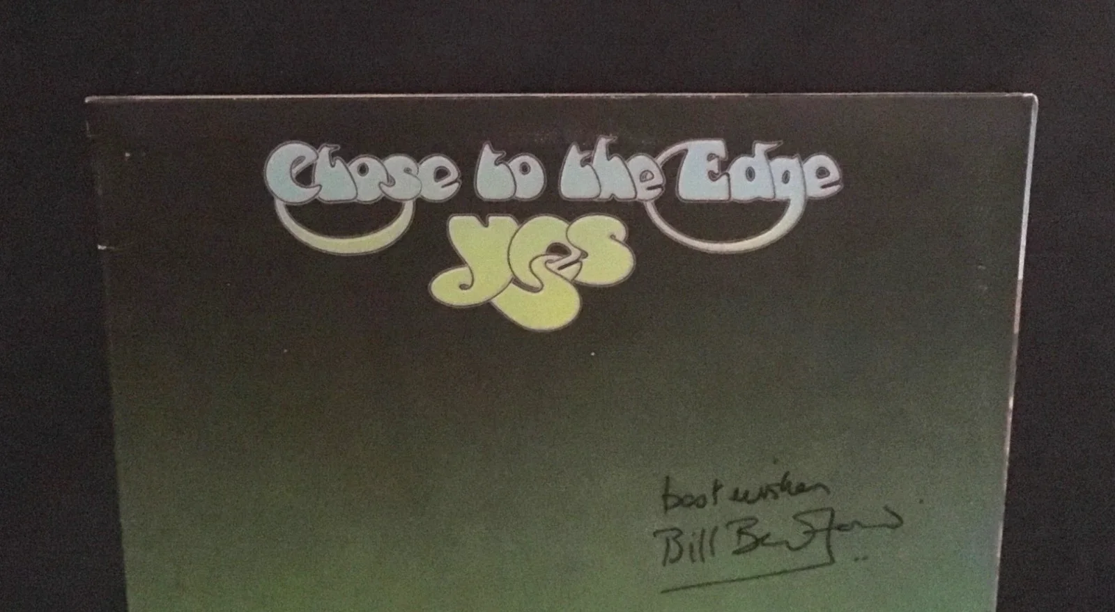 YES CLOSE TO THE EDGE LP RECORD AUTOGRAPHED BY BILL BRUFORD SIGNED PSA/DNA COA, изображение 2
