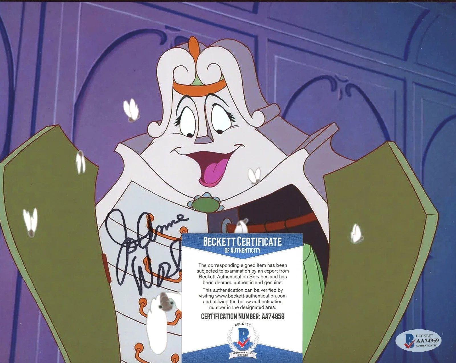 Jo Anne Worley — Jo Anne Worley Signed "Beauty and the Beast" 8x10 Photo (Beckett), изображение 2
