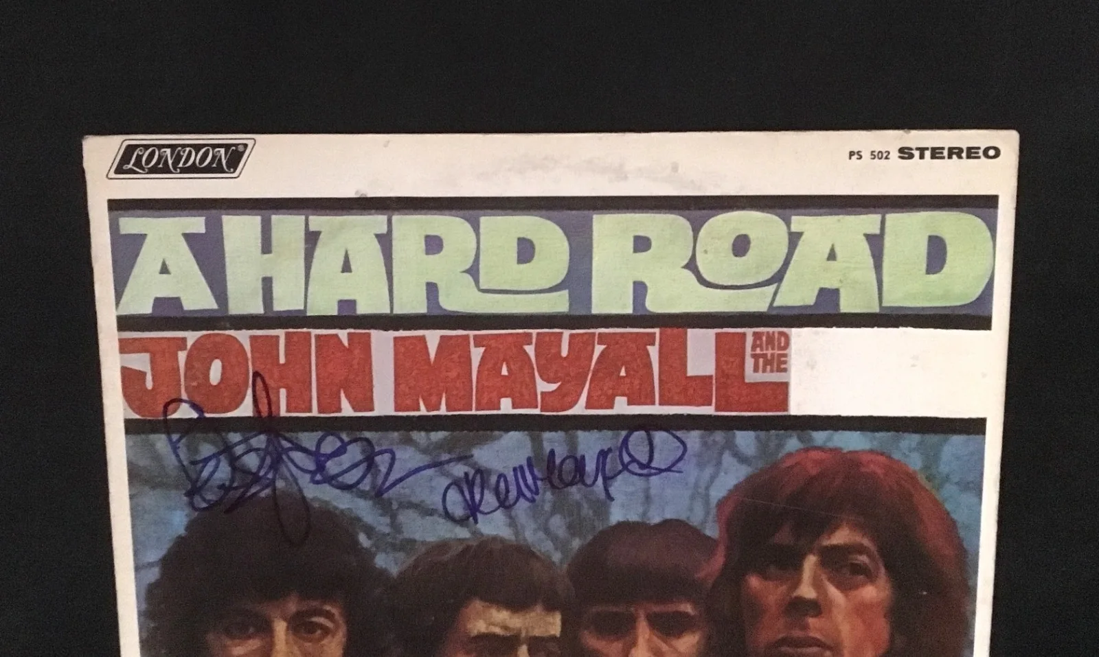 JOHN MAYALL & PETER GREEN SIGNED BLUESBREAKERS A HARD ROAD LP RECORD ACOA COA, image 2